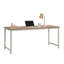 Bureau avec retour, finition brune