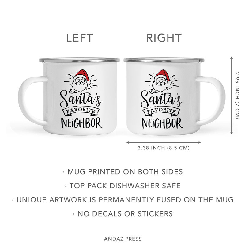 Tasse de camping militaire Yunus Santa's Favorite, Neighbor