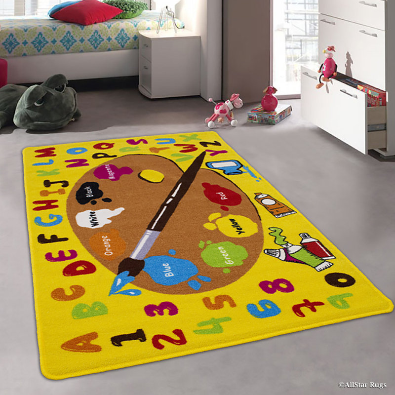 Angelina Rectangle Abstract Nylon Rug, Rectangle 7'3" x 10'2"