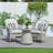 Billi 2-Person Outdoor Patio Conversation Set With End Table