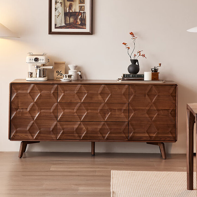 Buffet haut de gamme rétro de style chinois, H 31,9 po x l 70,8 po x P 17,7 po