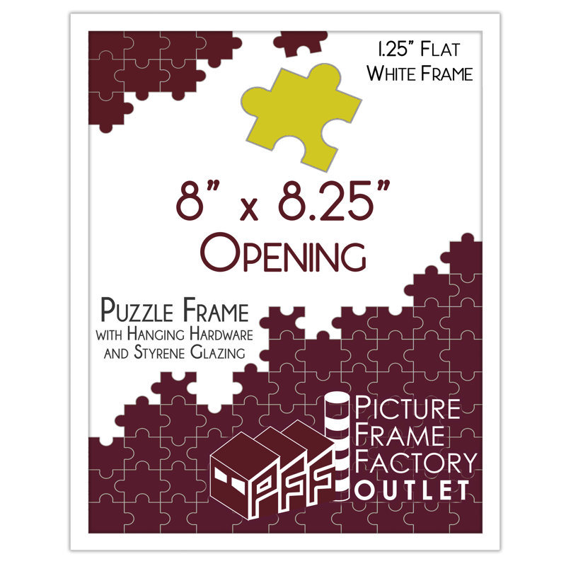Picture Frame, White, 8" x 8.25"