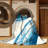 Machine Washable Aust Skiing Downhill Bold & Eclectic Modern Arc Rug in Beige – SkyBlue Binding-90491567