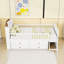 Structure de lit simple en bois avec rangement 4 tiroirs-1145282611