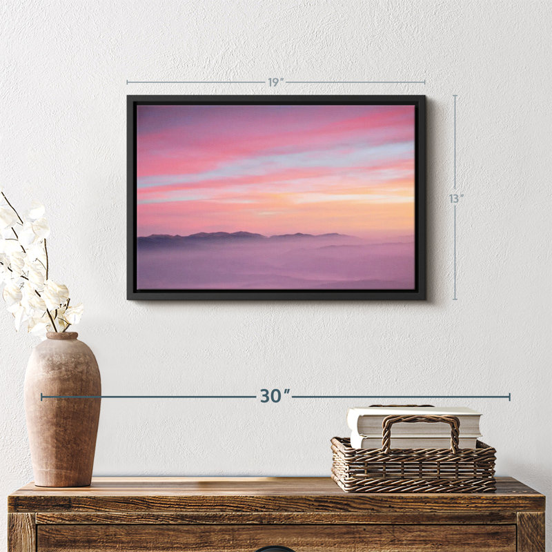 «Pink Sunrise», reproduction sur toile, H 19 po x l 13 po
