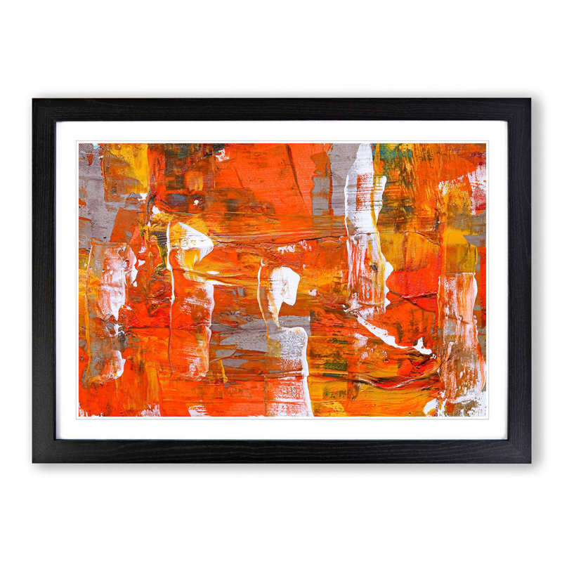 Abstract Art Painting Vol.252 by S.Johnson - Picture Frame Painting Print, Black Framed, 48cm H x 65cm W x 2cm D