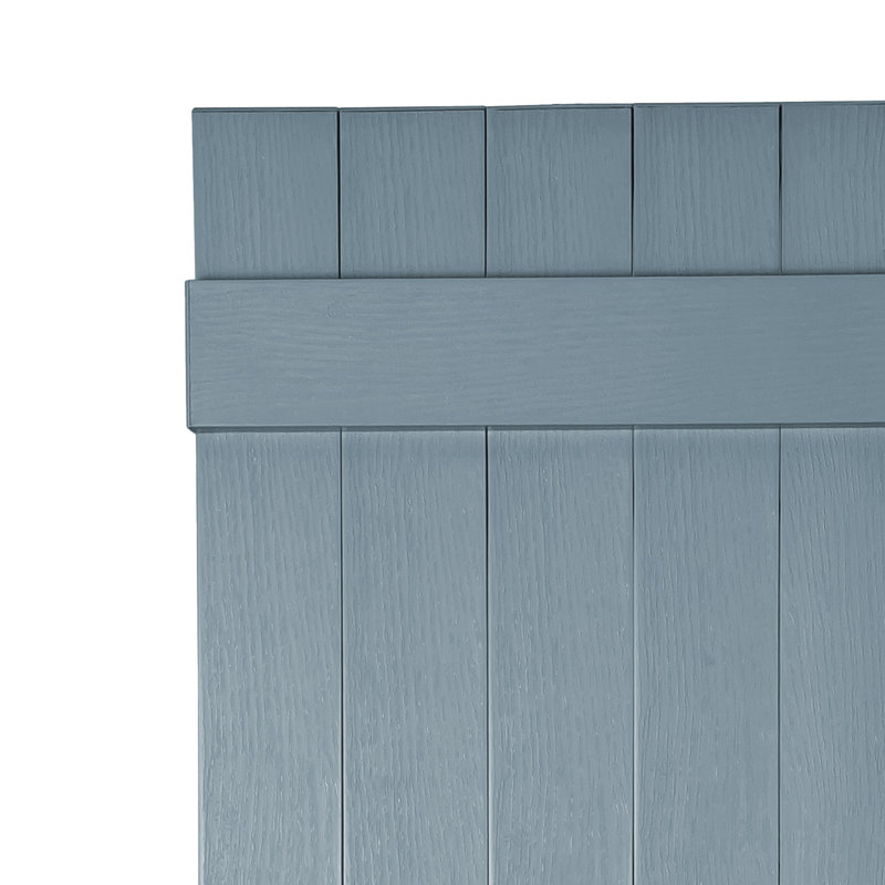 Persiennes personnalisées à 5 planches fermées, 80", Bleu colonial