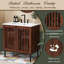 Meuble-lavabo antique de 30 po avec lavabo en céramique, portes de style rustique et pieds en fer au fini brun foncé