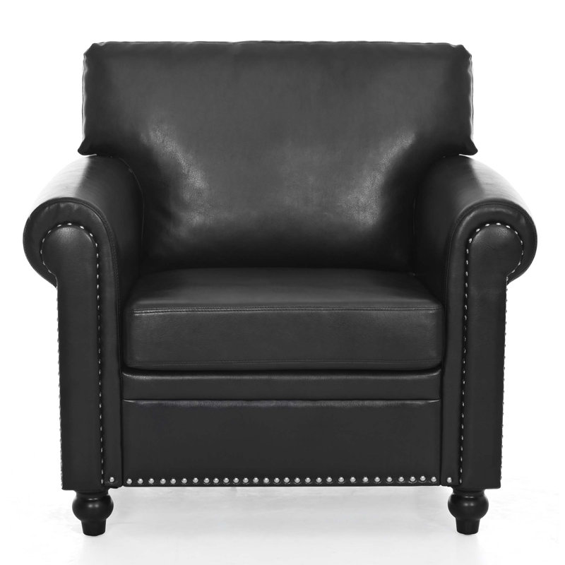 1 Seater Sofa., Black