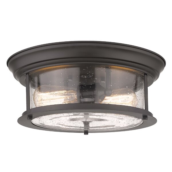 Beachcrest Home Canale Glass Flush Mount & Reviews | Wayfair