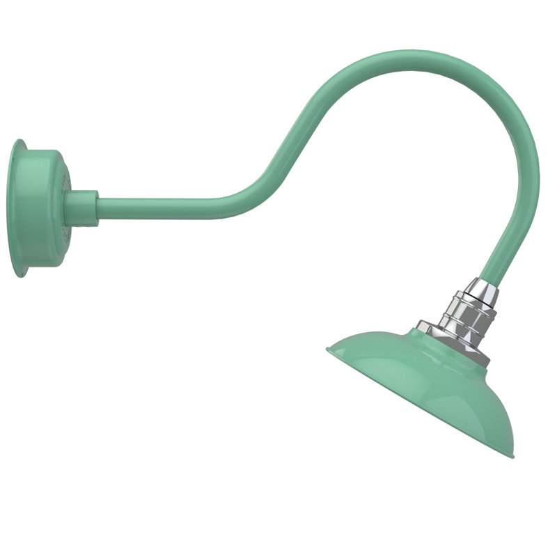 Luminaire de grange d’extérieur à del Ludwicka, H 8po x l 10 po x P 12 po, Jade