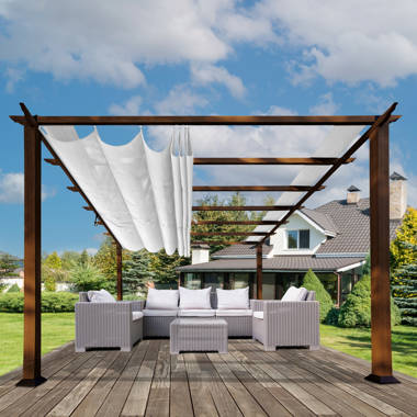 Pergola Gazebo Santa Clara, 3x6 m, Black/Grey