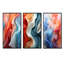 Multicolor Geometric Whispers Tides - Ensemble de salon mural abstrait géométrique 3 pièces-9323896-9323845