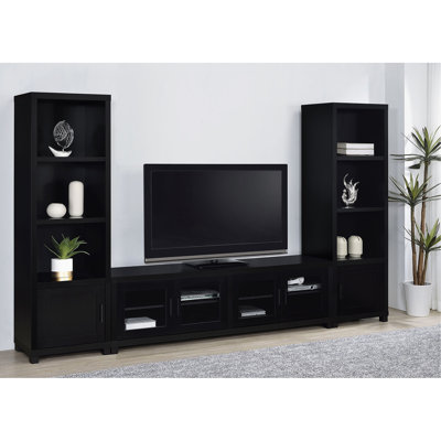 Arnaud Black 3-Piece TV Stand