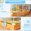 Habitat pour hamster 18 "à 5 niveaux avec tubes, tunnels, poignée portative, orange, plat à nourriture encastré, bouteille d'eau, roue d'exercice pour petits hamsters et enclos composé de