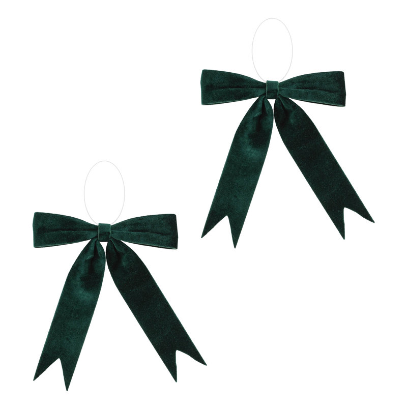  Holiday Bow, 1.25'' H x 15'' W x 10.5'' D, Green