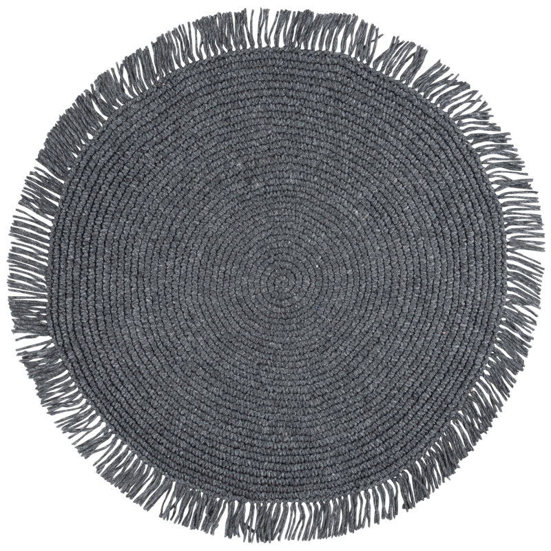 Chennelle Hand Woven Pet Yarn Rug, Round 5'