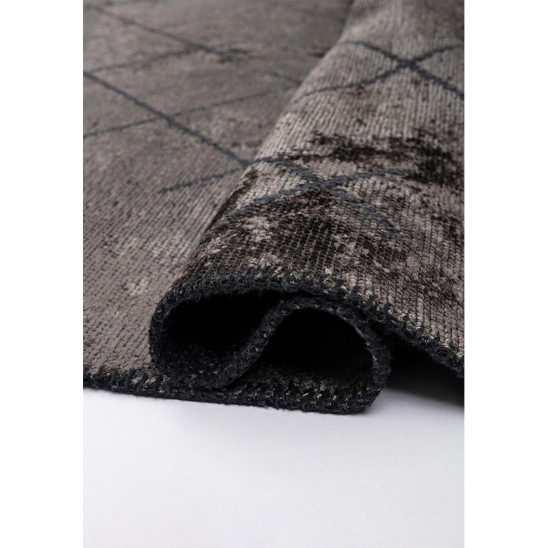 Rapture Trellis Area Rug in Gray, Rectangle 9' x 12'
