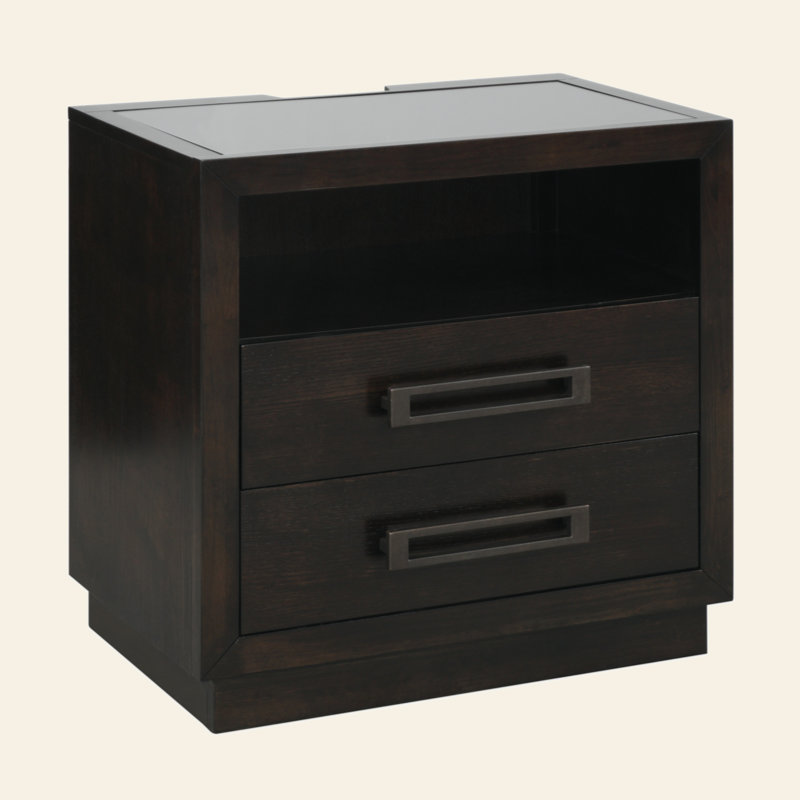 Table de chevet 2 tiroirs Isaam