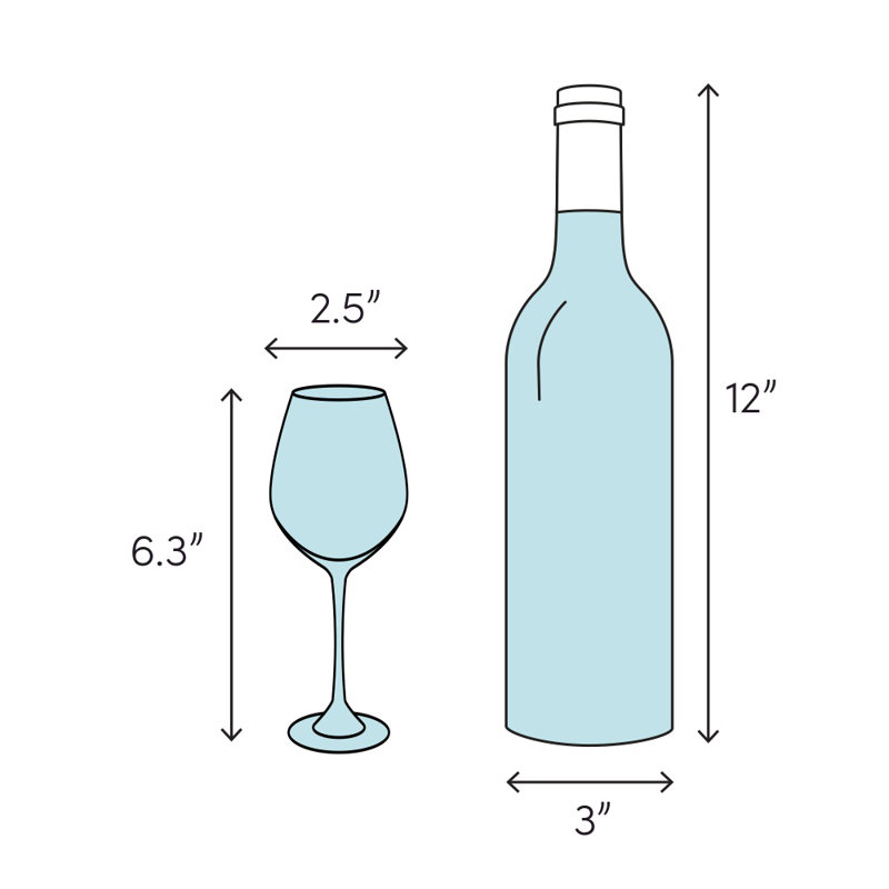 Verre à vin tout usage à cristal 6 oz.