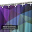 Rideau de douche abstrait abstrait triangles colorés et sarcelle avec 12 crochets-1559093476