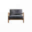 Chaise rembourrée en microfibre de style rétro-2038358725