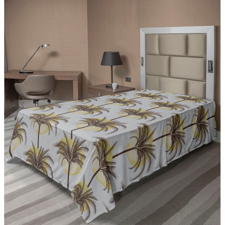 Ambesonne, drap plat floral pivoines, art botanique printanier