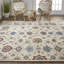 Tapis touffeté à la main en coton / laine ivoire / bleu / rouge Atlandida-1914685833