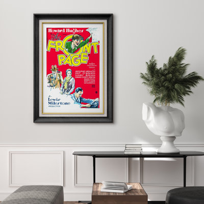 «The Front Page», affiche d'affiche de film, images de comédies de journaux rétro, impression sur toile encadrée sur toile.