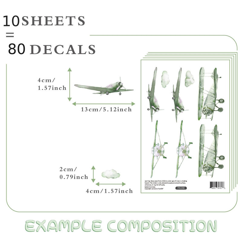 Adhésif décoratif avion