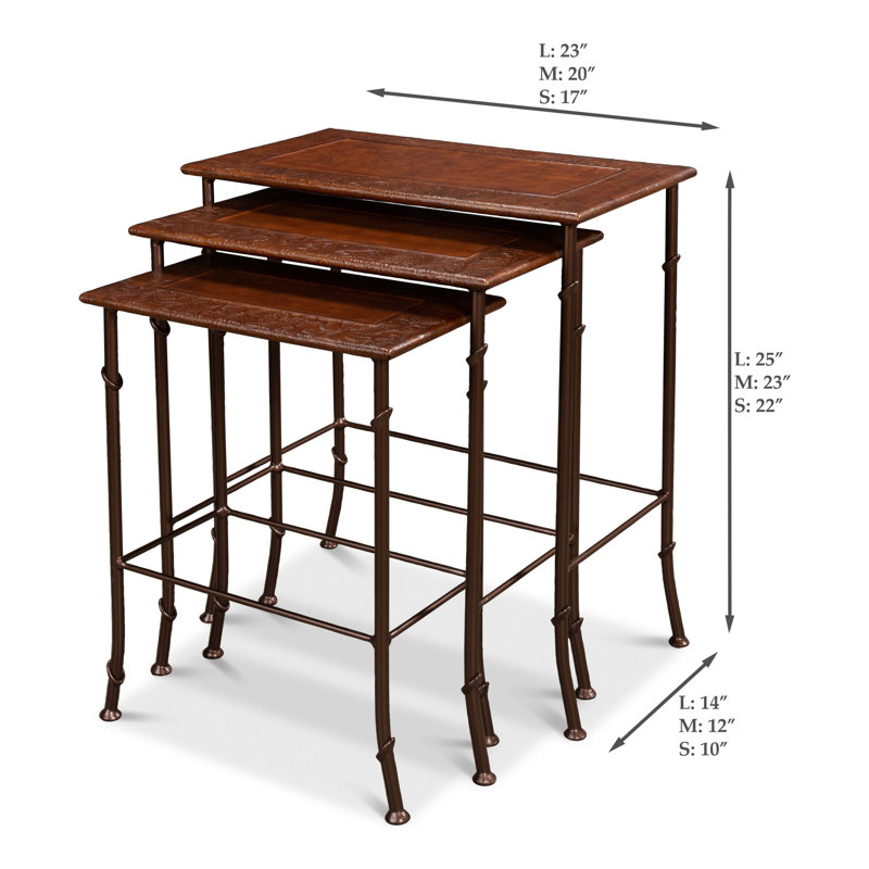 Solid Wood Nesting End Table