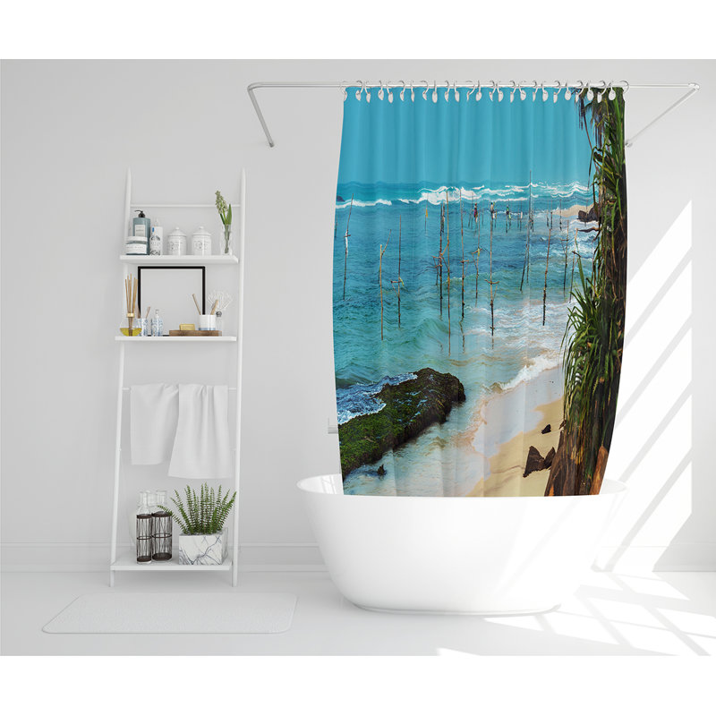 Elizabethe 13 Piece Polyester Shower Curtain Set