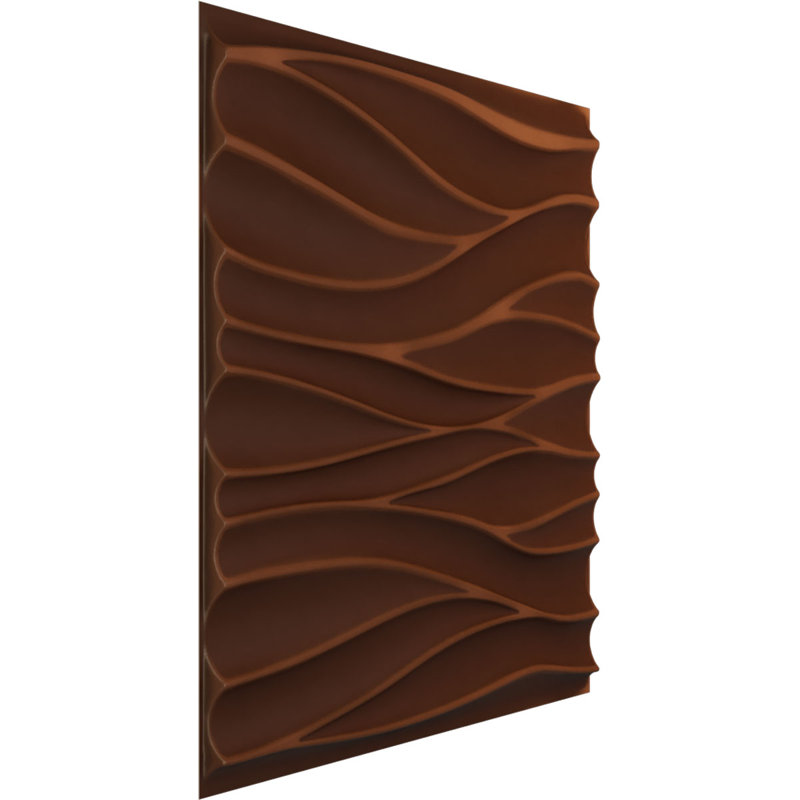 Panneau mural 3D décoratif Ripple EnduraWall, Rouille métallique vieillie universelle