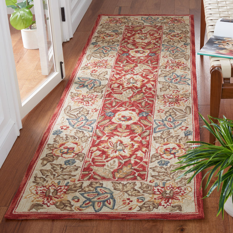 Brayton Hand Hooked Wool Pile Oriental Rug, Runner 2'6" x 8'