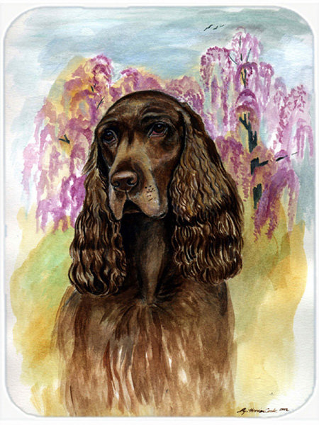 Planche à découper en verre trésors caroline Field Spaniel
