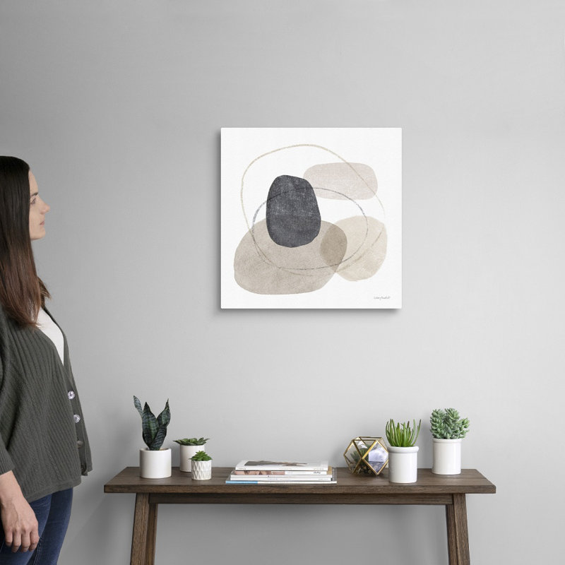 «Think Neutral 10» par Lisa Audit - Peinture sur toile, Toile tendue, H 20 po x l 20 po, Sans cadre