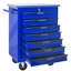 7 tiroirs, chariot à outils en métal, roues, toit en acier inoxydable, entrepôt d'atelier, 4 po, frein de stationnement, capacité de chargement de 15 kg - glissières de tiroir à roulement, dispositif de verrouillage multifonctionnel, garage roulant-1722682097