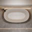 Baignoire de trempage autoportante beige moderne, surface solide avec trop-plein