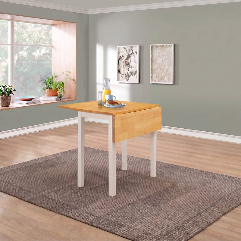 Rubberwood Dining Table with Wood Base