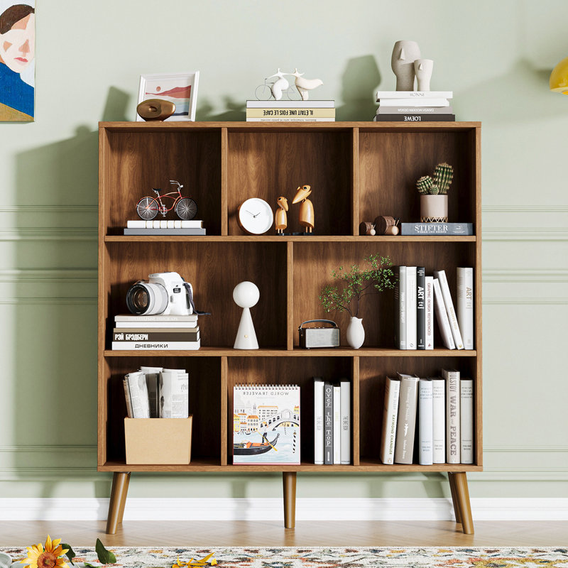 Bookcase, Columbia Walnut, 42.5" H x 39.4" W x 9.4" D