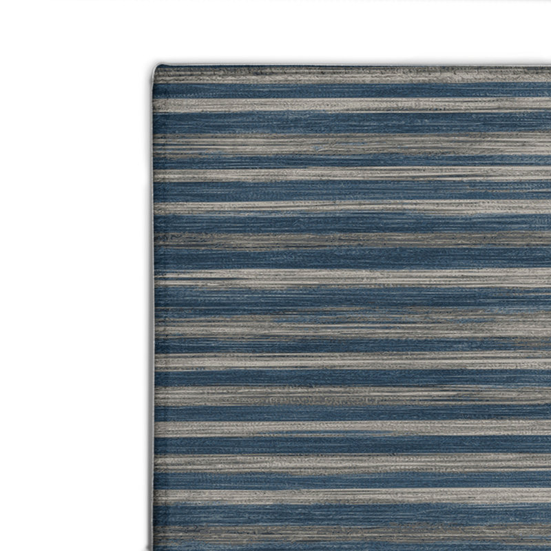 Tapis intérieur / extérieur gris HorizontalStripes, Rectangulaire 2 pi x 3 pi