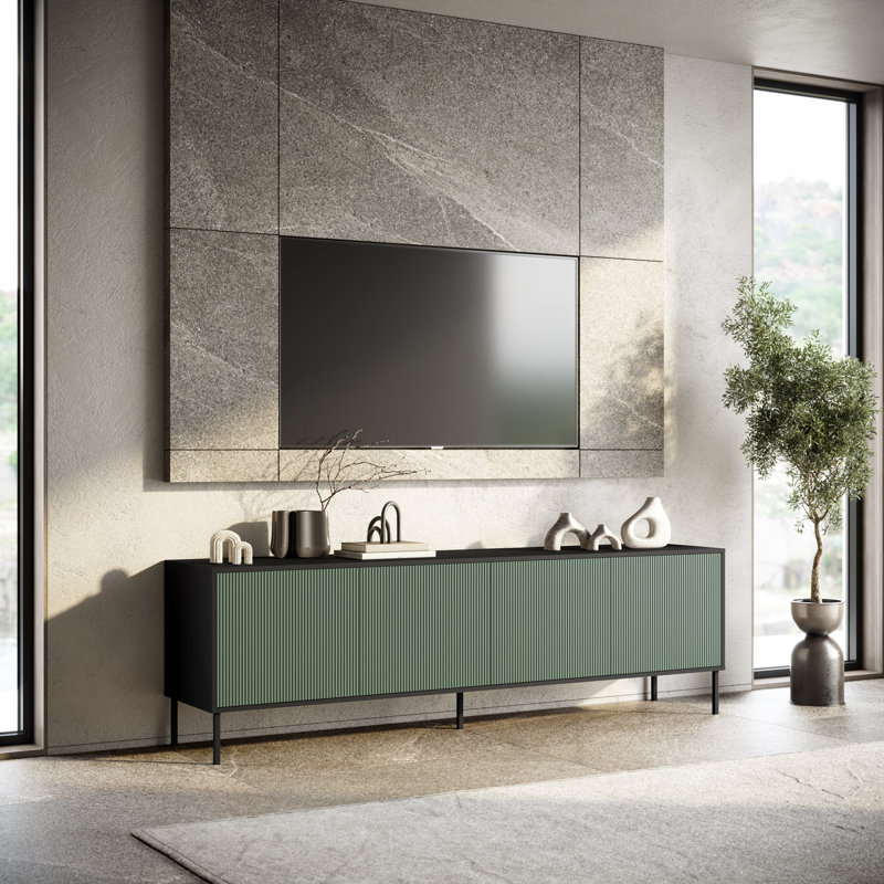Bokamp 604.52cm Sideboard, Black/Green