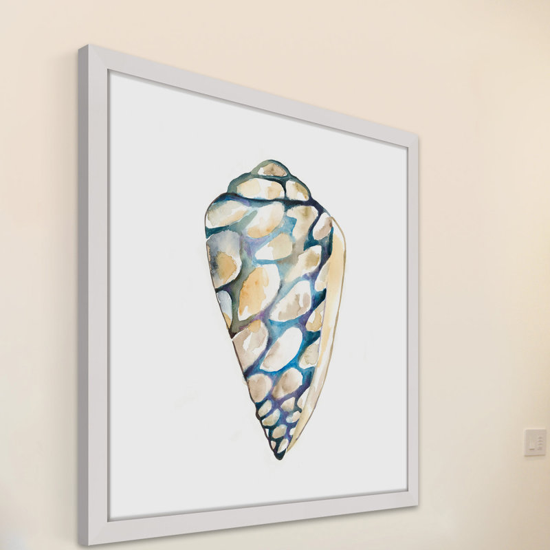«Aquarelle Shells III», reproduction encadrée, H 24 po x l 24 po x P 1,5 po