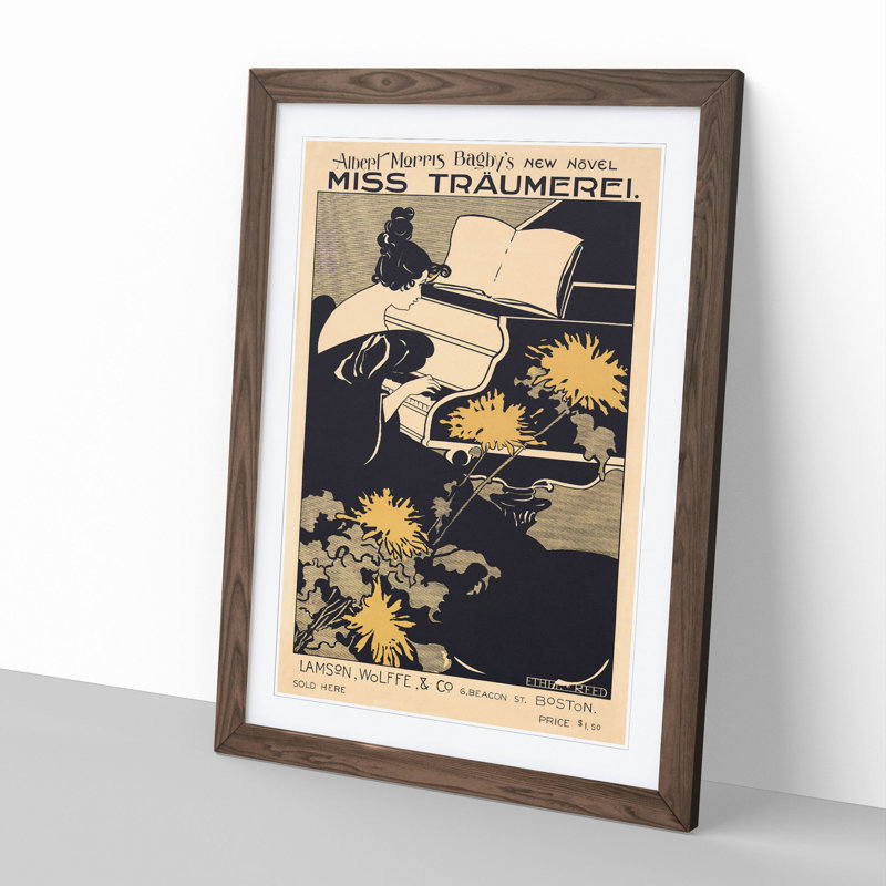 Miss Traumerei by Ethel Reed - Picture Frame Graphic Art, 90cm H x 65cm W x 2cm D, Walnut Framed