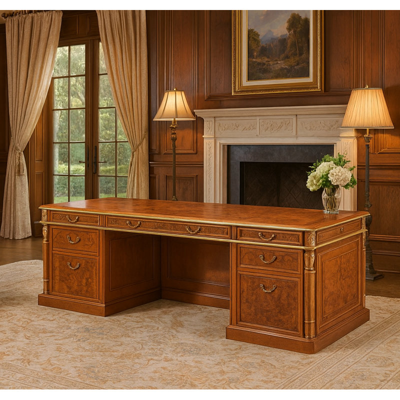 Infinity Solid Wood Executive Desk
