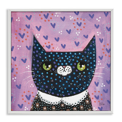 Art de giclée encadrée de chat fantaisiste par Melissa Averinos