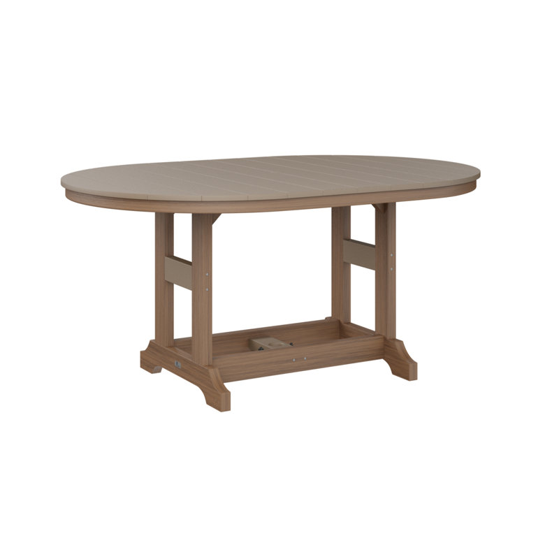 Table de salle à manger à hauteur de comptoir 64 po Berlin, Acajou antique, Bois vieilli