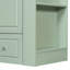 Meuble-lavabo simple autoportant de 20 po avec lavabo en céramique, tablettes latérales et barre en bois de pin, tiroir à fermeture en douceur (blanc / vert)-127913212