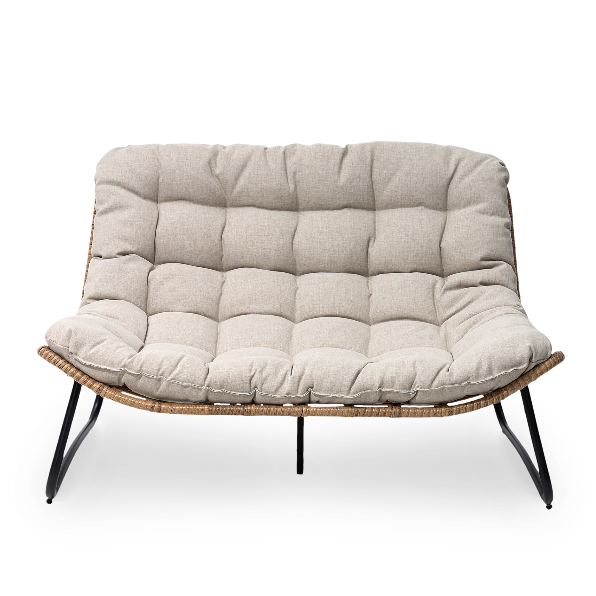 Red Barrel Studio® Lelsie 53.15" Wide Patio Loveseat & Reviews | Wayfair