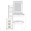 Makeup Vanity Desk With Mirror And Lights,Vanity Table With Sliding Mirror & Drawers & Storage Shelves & Stool, Brightness Adjustable,3 Lighting Mode, For Bedroom